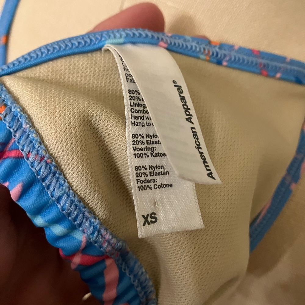 NWOT AA Swim Print Triangle Bikini Top - Picture 5 of 7